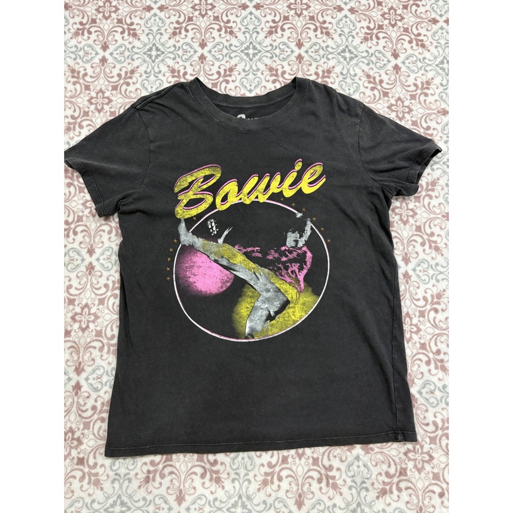 David Bowie Graphic T-Shirt Mens Large Black Cotton 2020 Licensed Rock Tee
